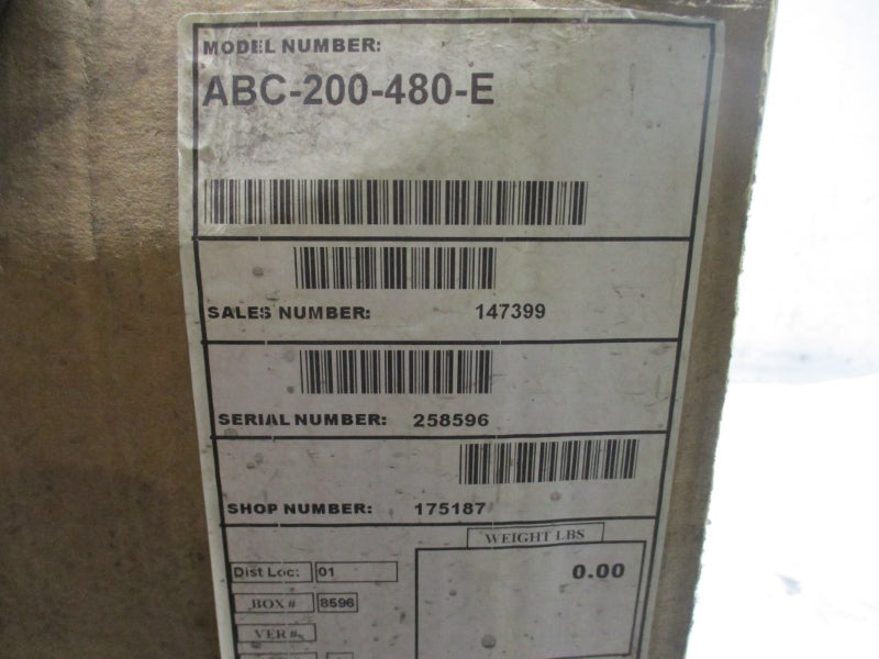 MOTORTRONICS ABC-200-480-E 480VAC 200A NSMP