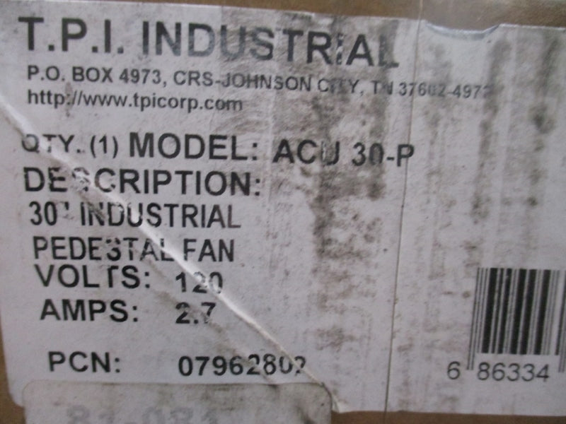 T.P.I. INDUSTRIAL ACU30-P 120V 2.7A NSMP