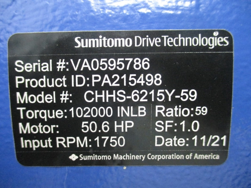 SUMITOMO DRIVE TECHNOLOGIES PA215498 CHHS-6215Y-59 NSNP