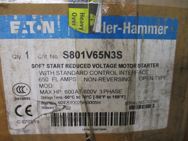 CUTLER HAMMER S801V65N3S 600VAC 650A NSMP