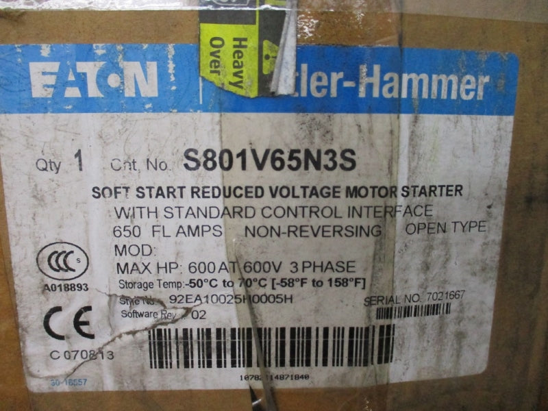 CUTLER HAMMER S801V65N3S 600VAC 650A NSMP