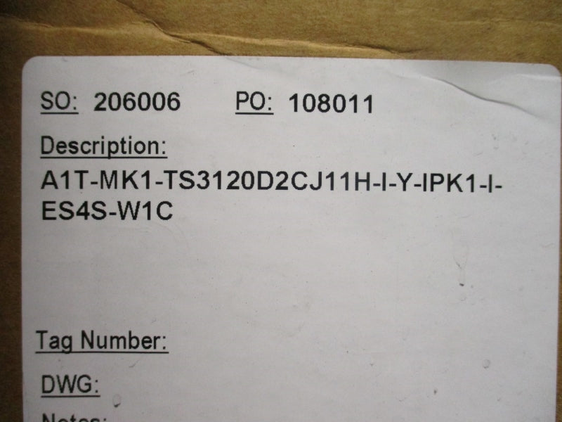 O'BRIEN AMETEK A1T-MK1-TS3120D2CJ11H-I-Y-IPK1-I-ES4S-W1C NSMP