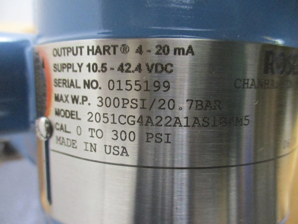 ROSEMOUNT 2051CG4A22A1AS1B4M5 10.5-42.4VDC 300PSI NSMP