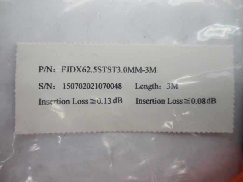 CONNECTOR CABLE FJDX62.5STST3.0MM-3M NSMP