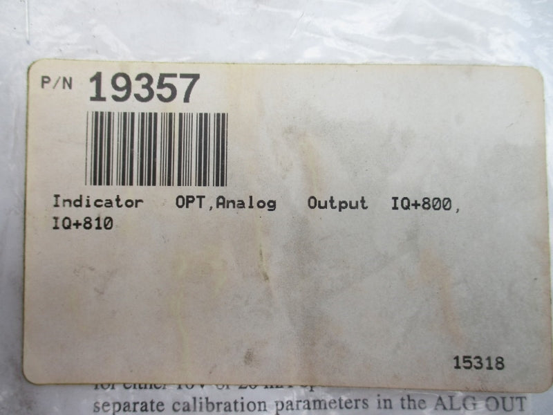 SPARE PART KIT 19357 REV. B NSMP