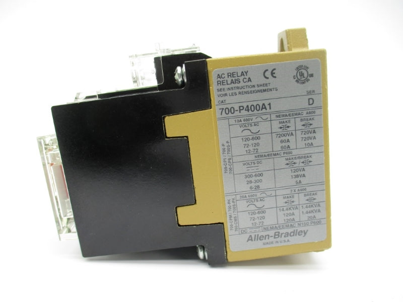 ALLEN BRADLEY 700-P400A1 SER. D 110/115-120V 10A (WH) NSMP