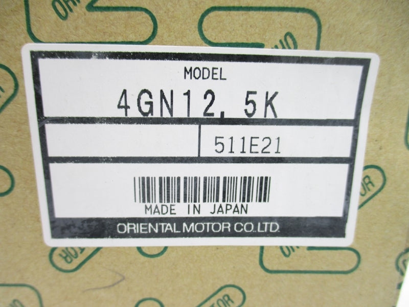 ORIENTAL MOTOR 4GN12.5K NSMP