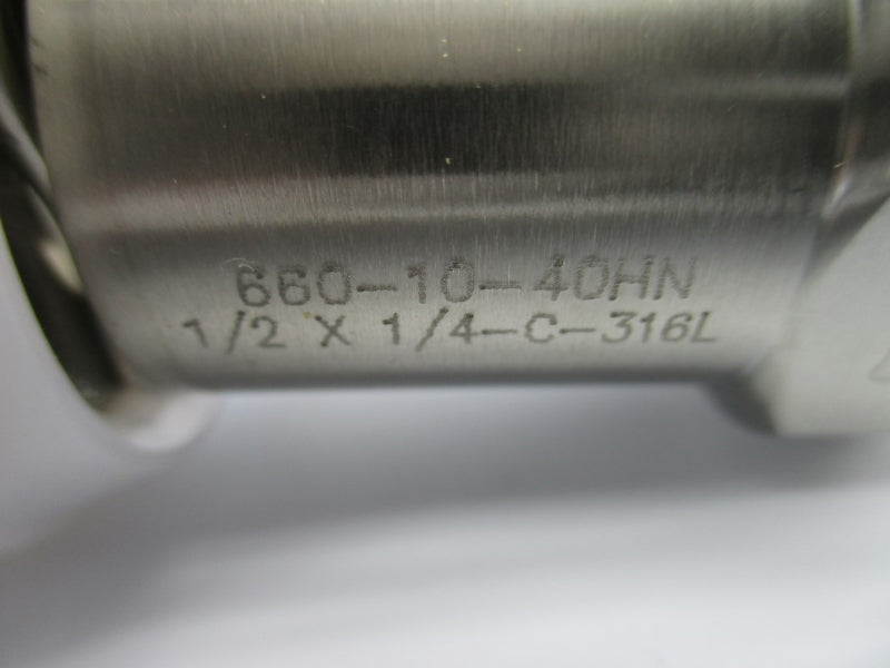 VALVE 660-10-40HN 1/2X1/4-C-316L NSNP