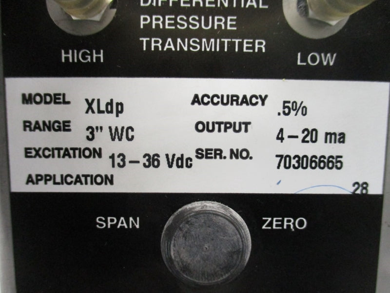 ASHCROFT XLDP 13-36VDC 3"WC NSNP