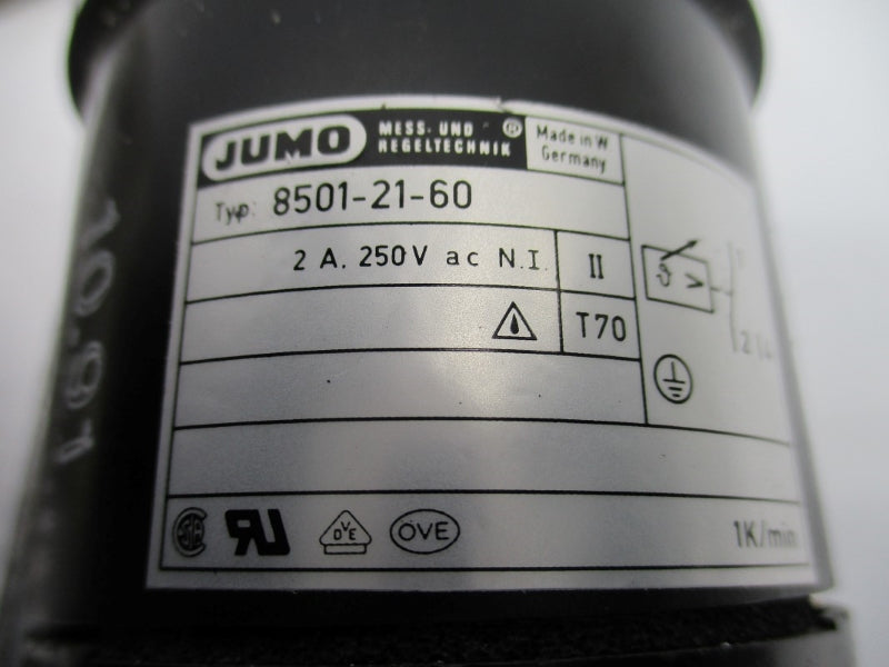 JUMO 10890502-01 8501-21-60 250VAC 2A 212'-572'F NSNP