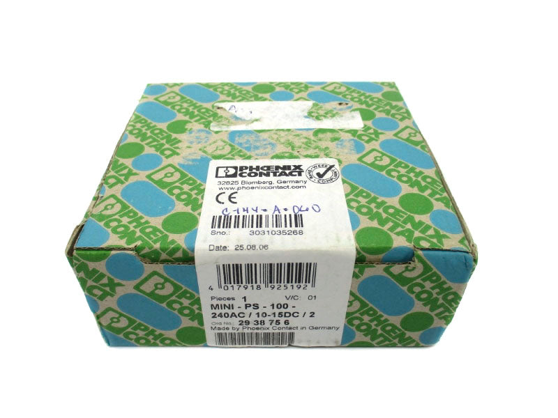 PHOENIX CONTACT MINI-PS-100-240AC/10-15DC/2 2938756 NSFS