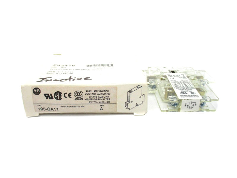 ALLEN BRADLEY 195-GA11 SER. A 600V 1.2A (WH) NSMP
