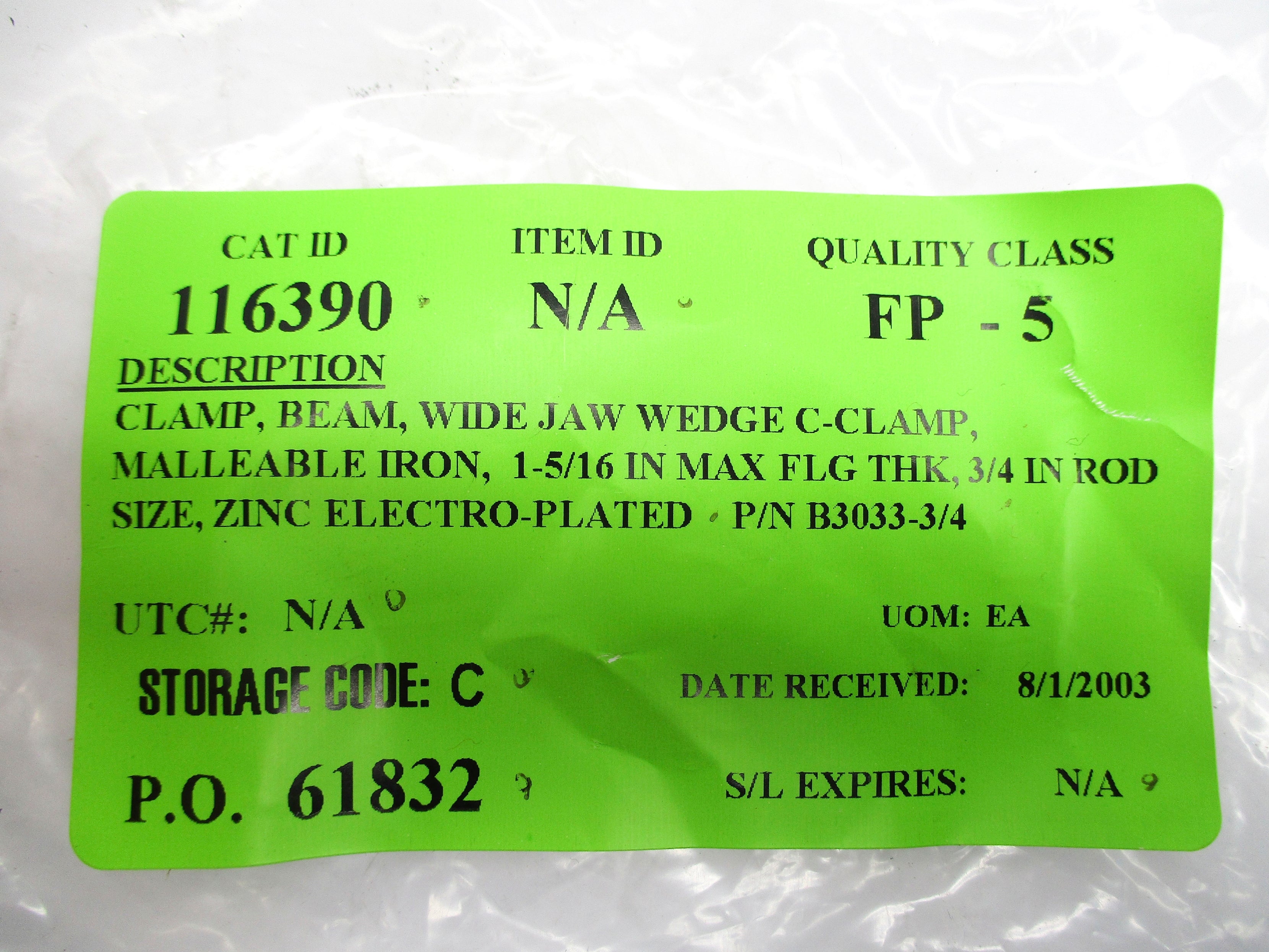 B-LINE BEAM B3033-3/4 NSNP