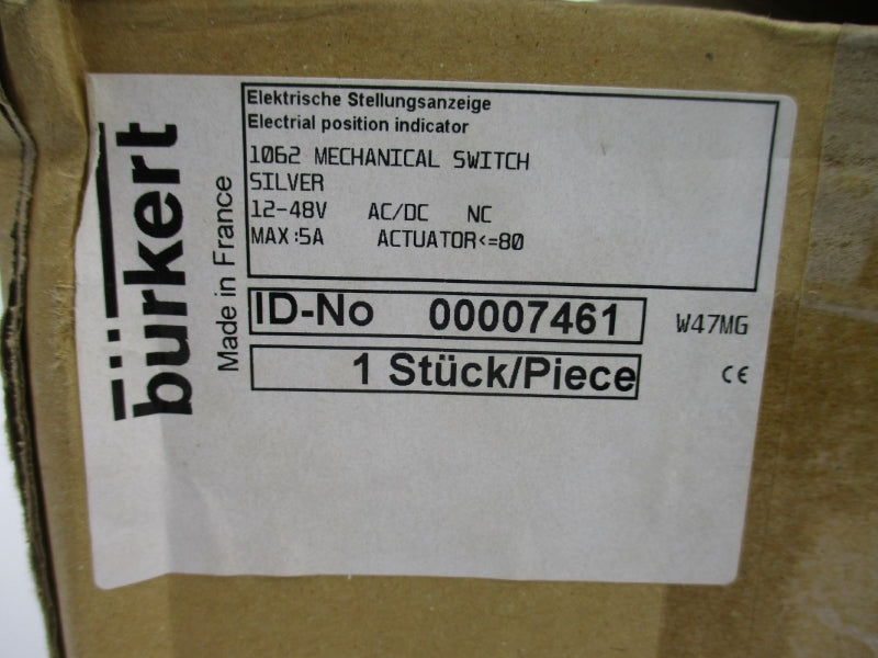 BURKERT 00007461 1062 12-48VAC/DC NSMP