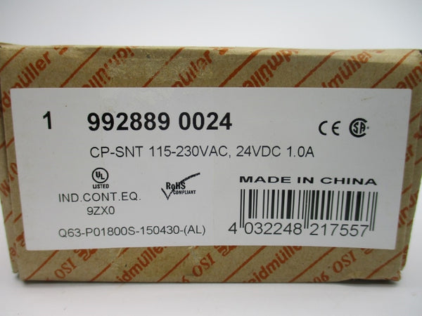 WEIDMULLER 9928890024 115-230VAC 0.46-0.26A NSMP