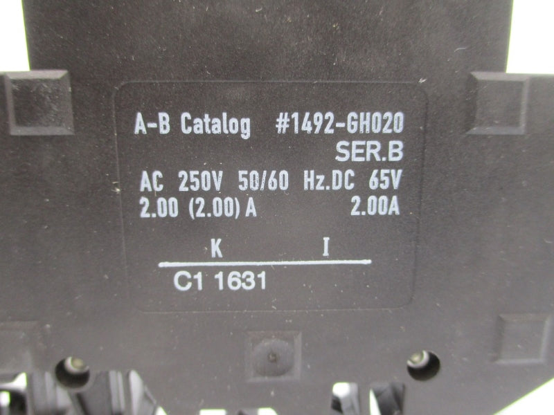 ALLEN BRADLEY 1492-GH020 SER. B 250VAC 2.0A NSMP