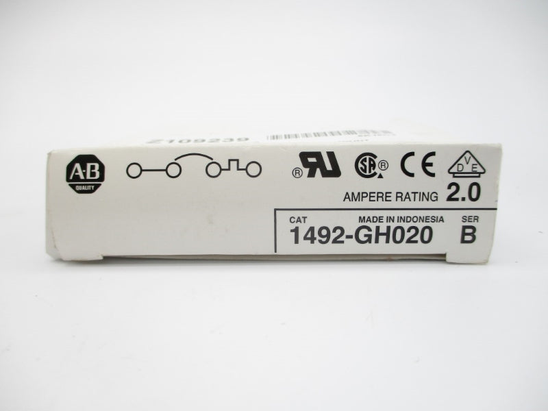 ALLEN BRADLEY 1492-GH020 SER. B 250VAC 2.0A NSMP
