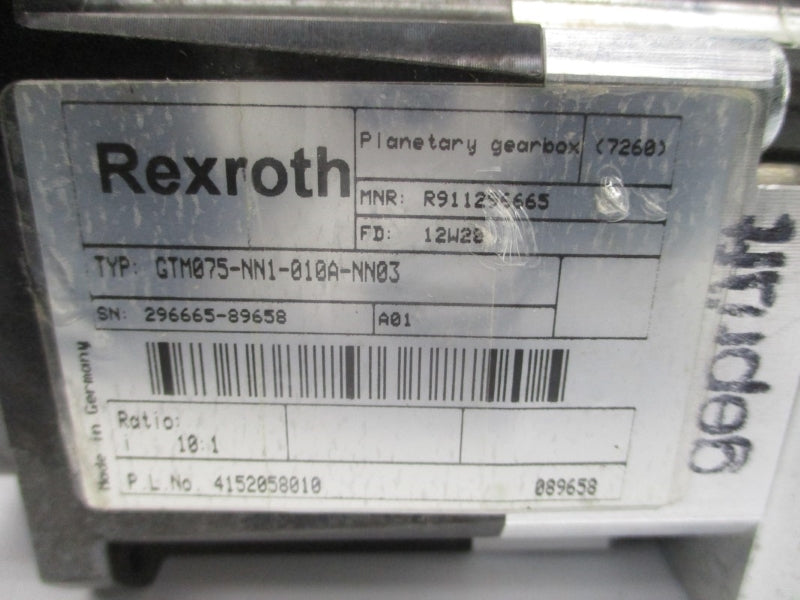 REXROTH GTM075-NN1-010A-NN03 R911296665 NSNP