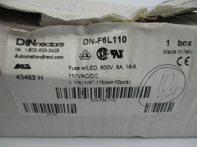 AUTOMATION DIRECT DN-F6L110 600V 30A (PKG OF 10) NSMP