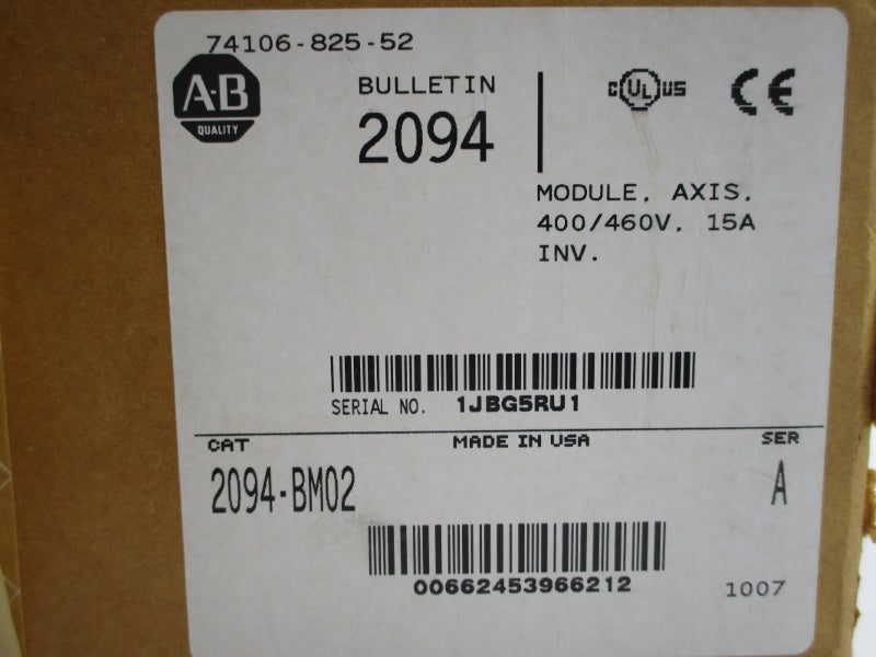 ALLEN BRADLEY 2094-BM02 SER. A F/W V1.92 650VDC 13A NSMP