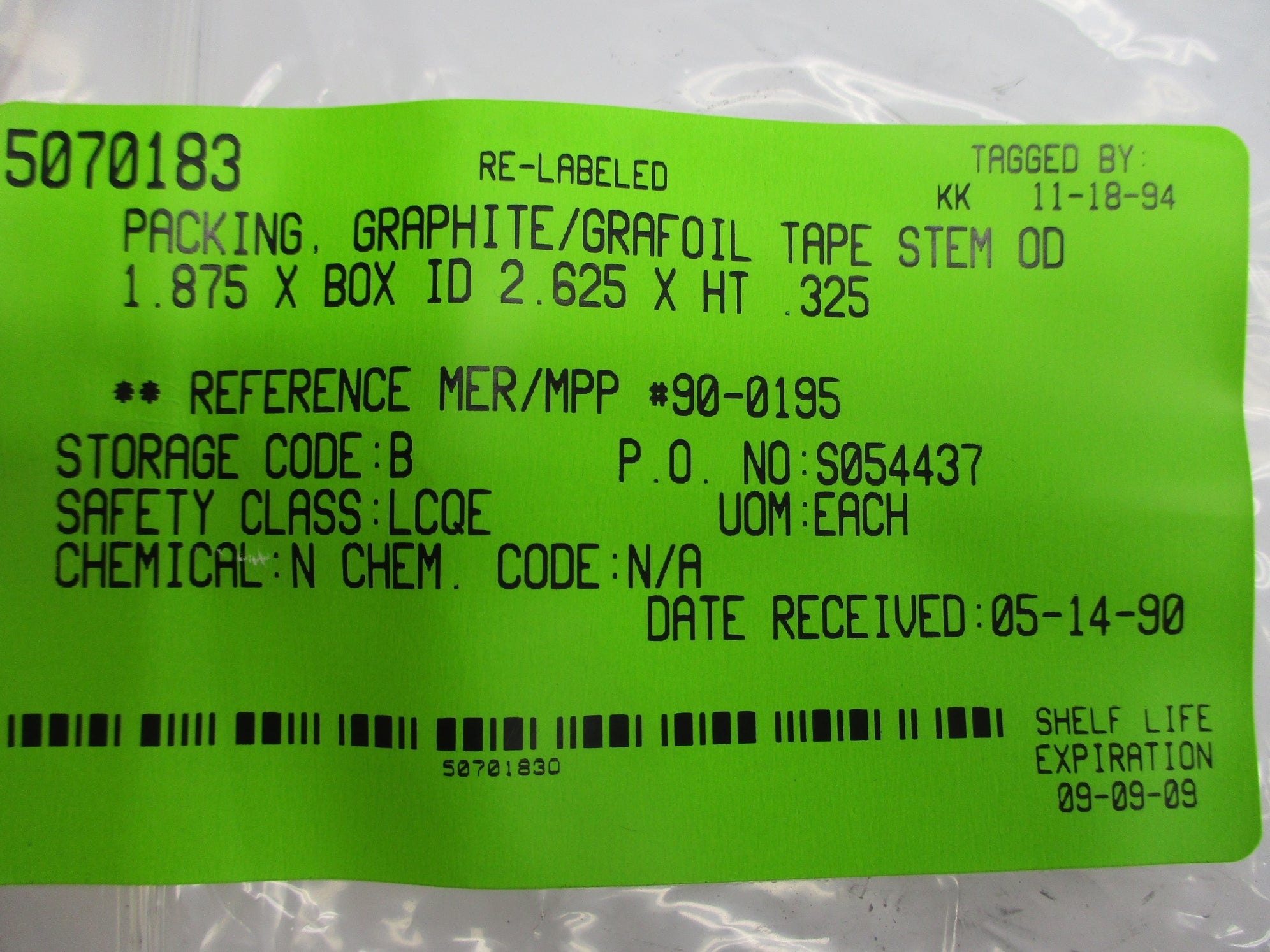 PACKING RING 5070183 NSNP