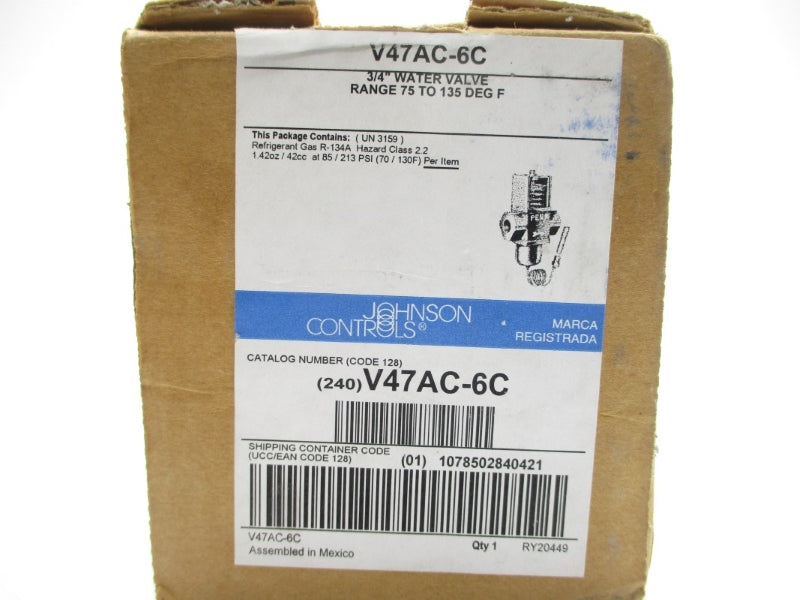 JOHNSON CONTROLS V47AC-6C 150PSI 75-135'F 3/4" NSMP