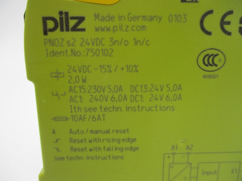PILZ PNOZS224VDC3N/O1N/C 750102 24VDC 6.0A NSNP