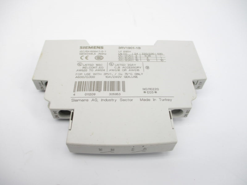 SIEMENS 3RV1901-1B 690V 10A NSNP