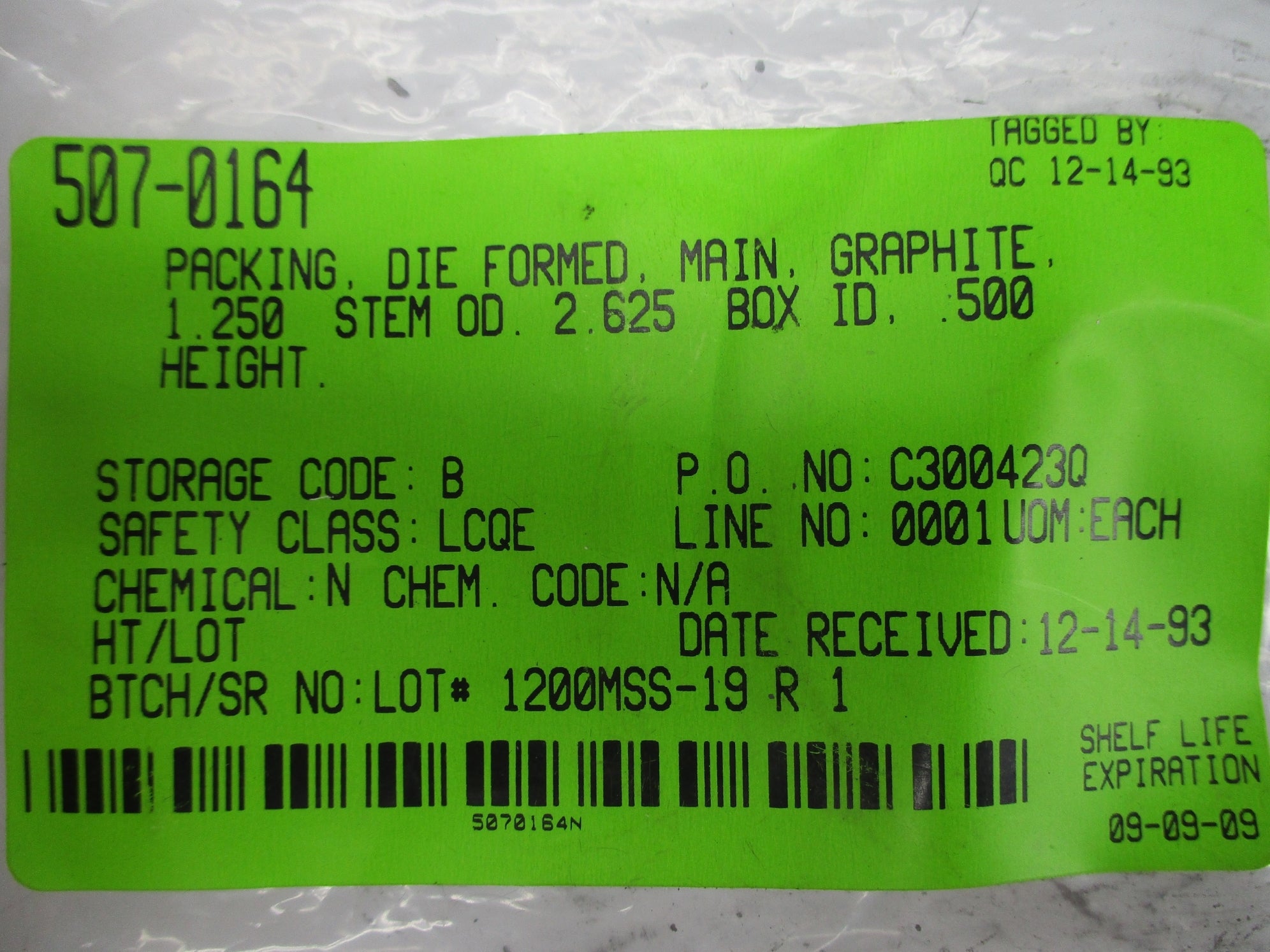 PACKING RING 507-0164 NSNP