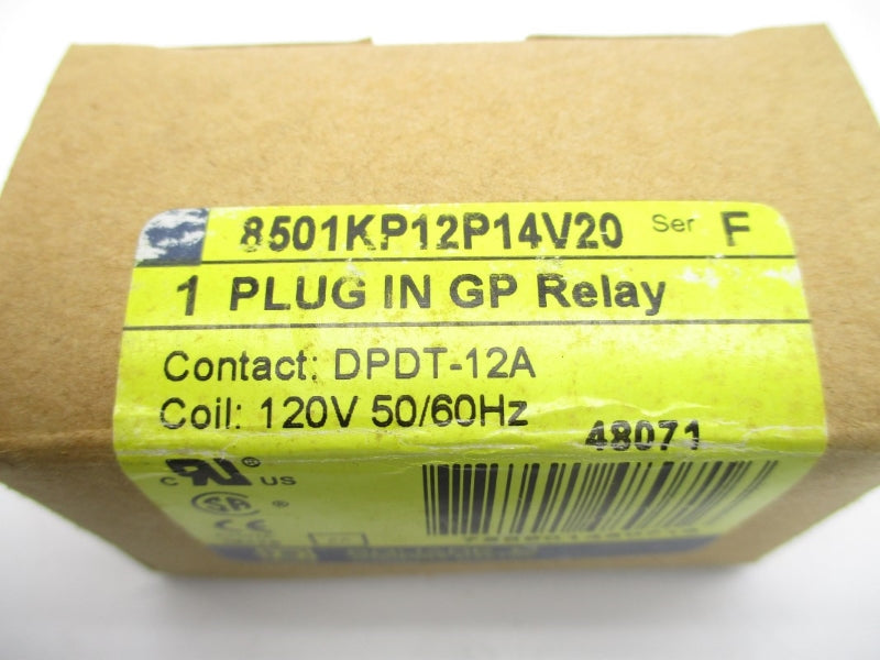 SQUARE D 8501KP12P14V20 SER. F 120V 12A NSMP
