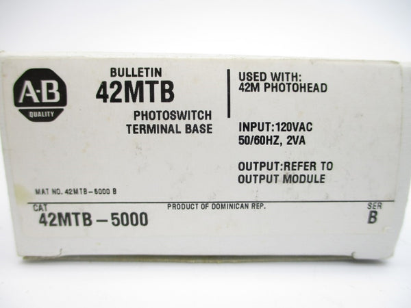 ALLEN BRADLEY 42MTB-5000 SER. B 120VAC (WH) NSMP