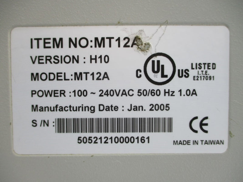 DISPLAY MT12A 100-240VAC 1.0A UNMP