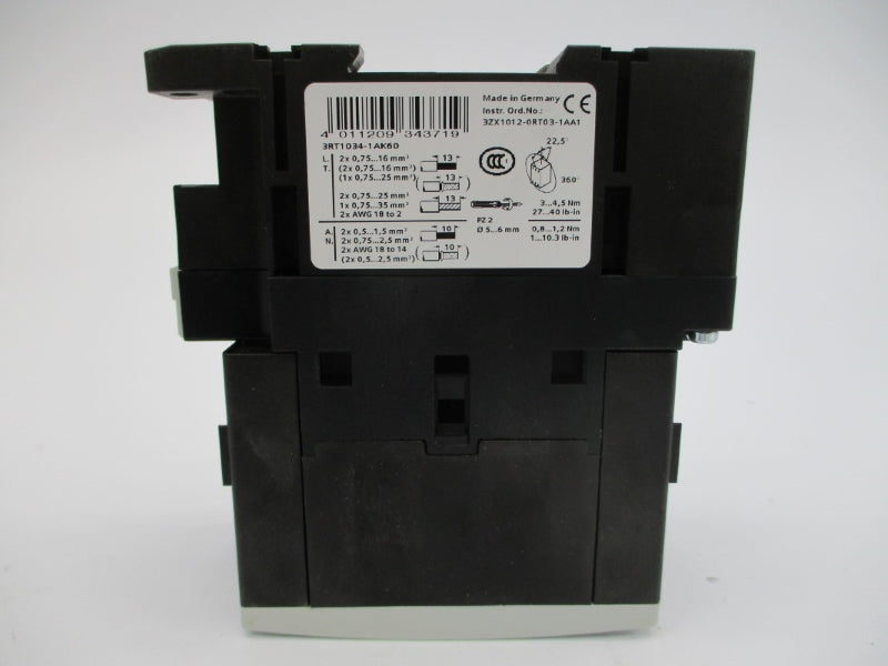 SIEMENS 3RT1034-1AK60 110/120V 50A NSMP