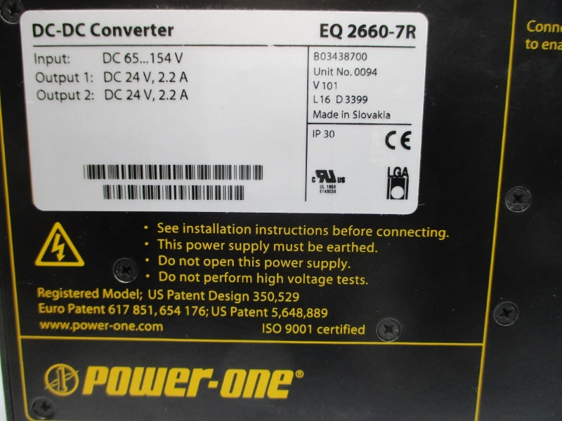 POWER ONE EQ2660-7R 65-154VDC 2.2A NSNP