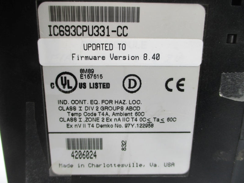 FANUC IC693CPU331-CC NSNP