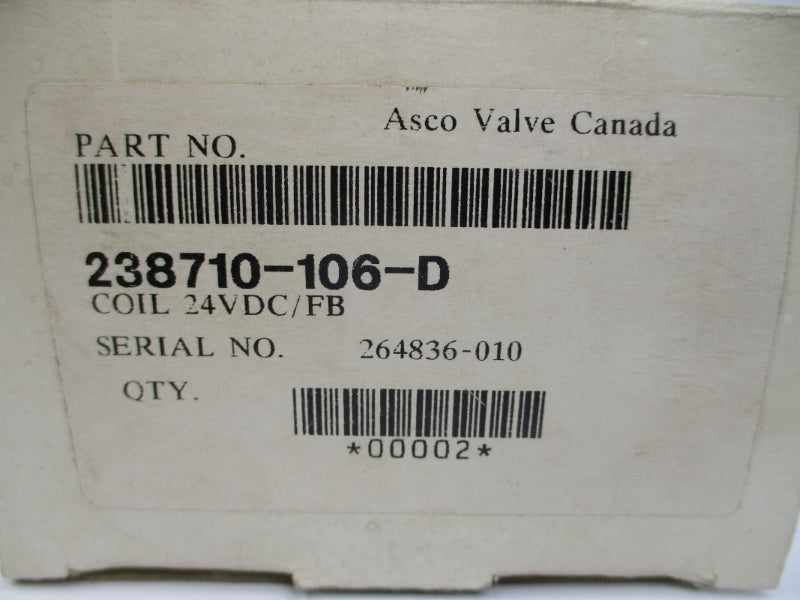 ASCO 238710-106-D 24VDC (PKG OF 2) NSMP