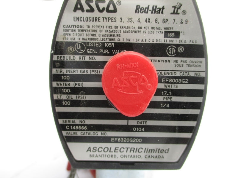 ASCO EF8320G00 110/120V 100PSI 1/4" NSMP