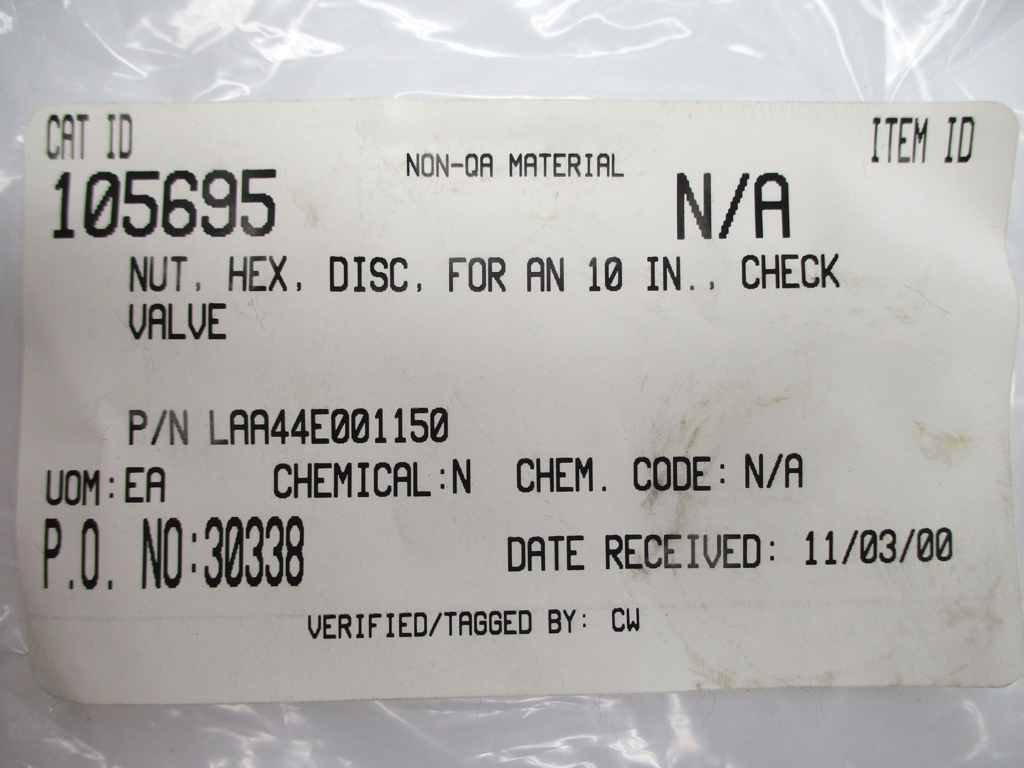 SPARE PART LAA44E001150 NSNP