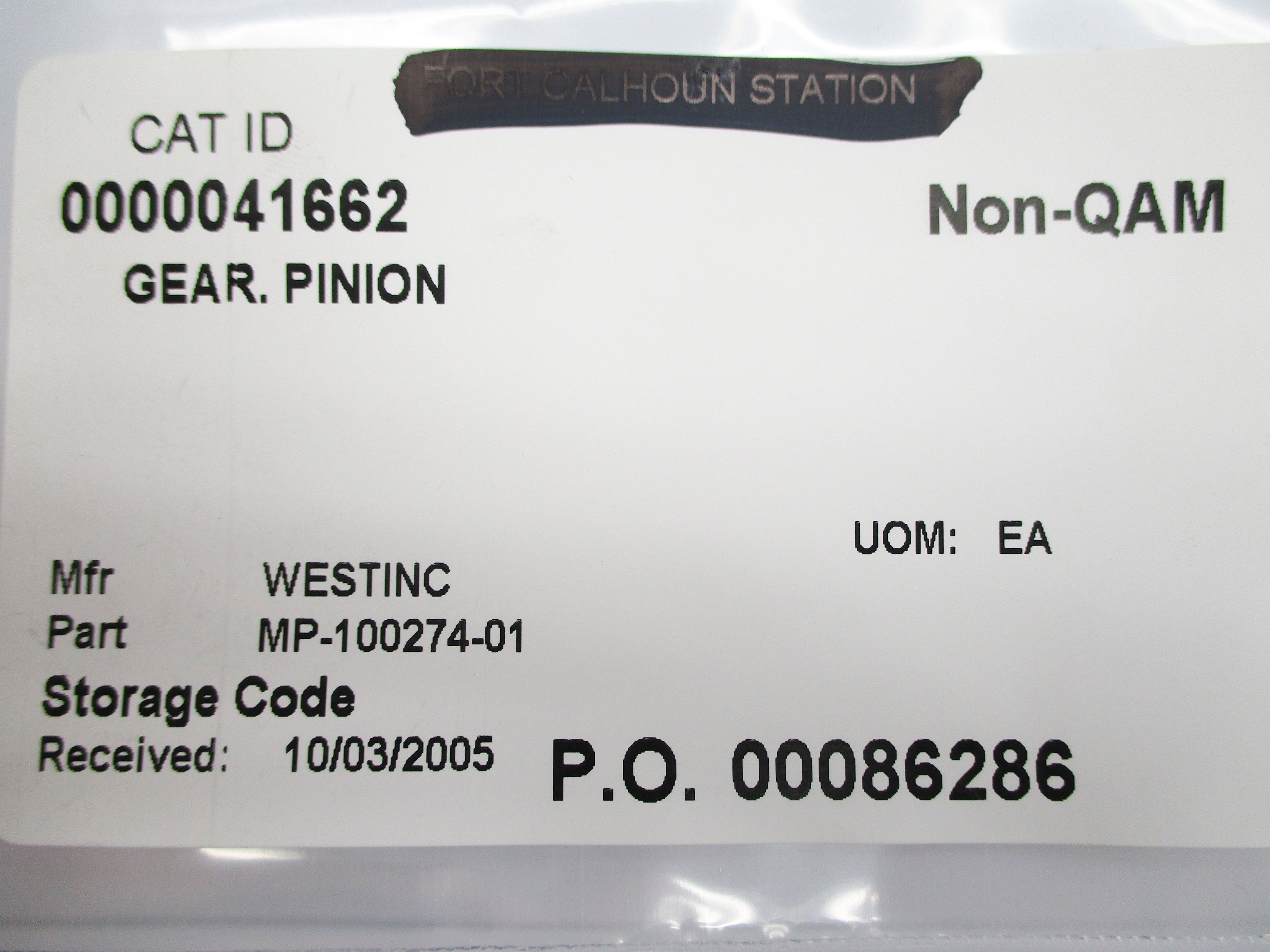 GEAR MP-100274-01 NSNP