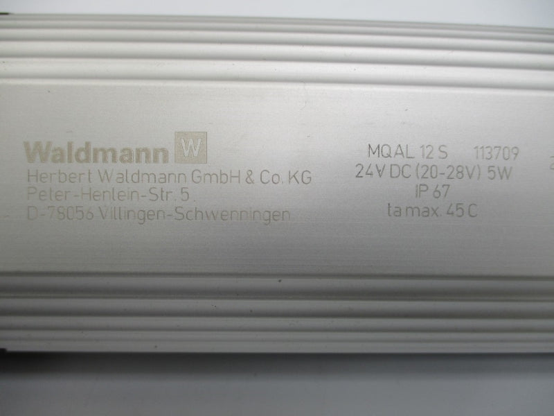 WALDMANN MQAL12S 113709 24VDC NSNP