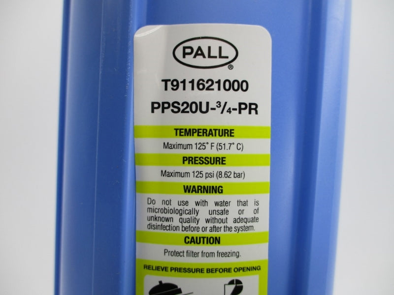 PALL T911621000 PPS20U-3/4-PR 125PSI 125'F NSMP