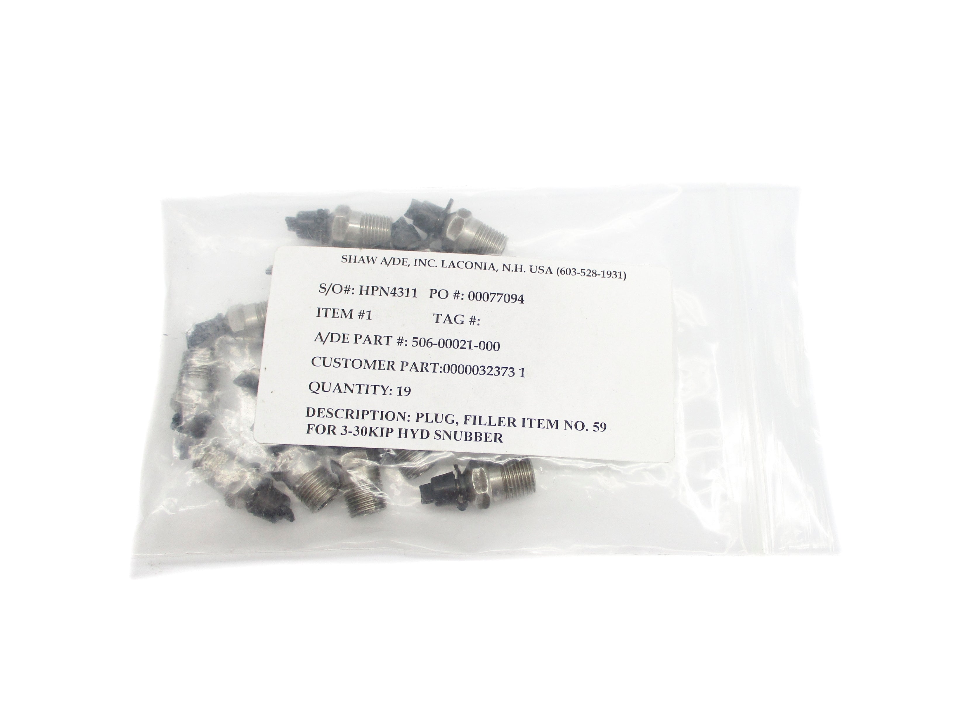 SPARE PART 506-00021-000 (PKG OF 19) NSMP