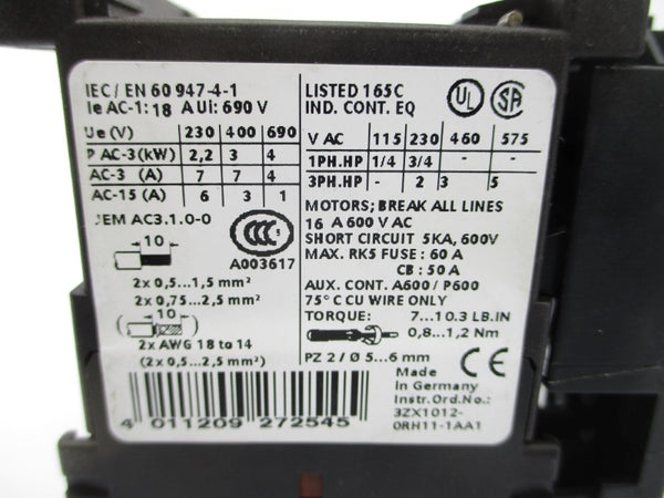 SIEMENS 3RT1015-1BB41 24VDC NSNP