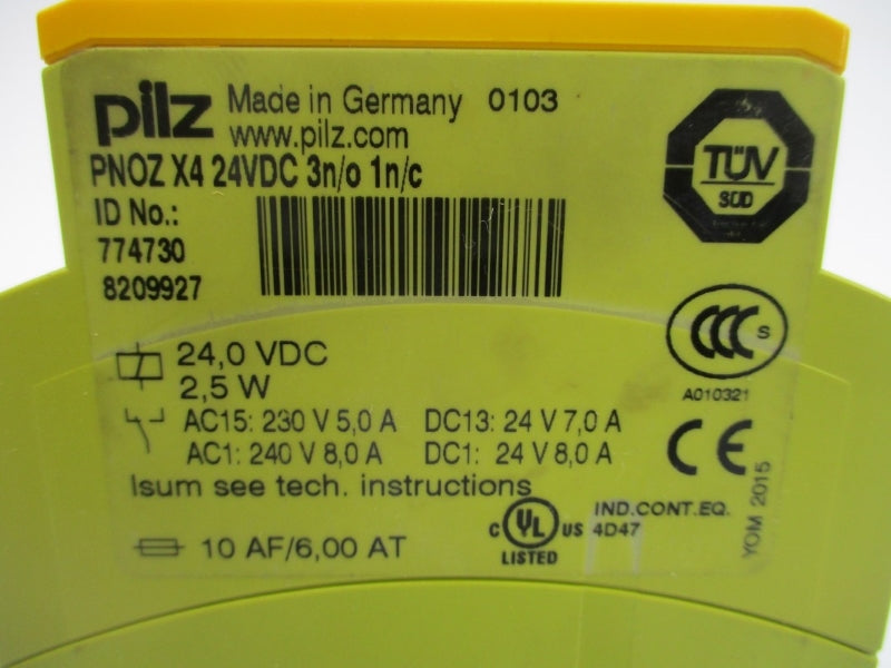 PILZ PNOZX424VDC3N/O1N/C 774730 24VDC 8.0A NSNP