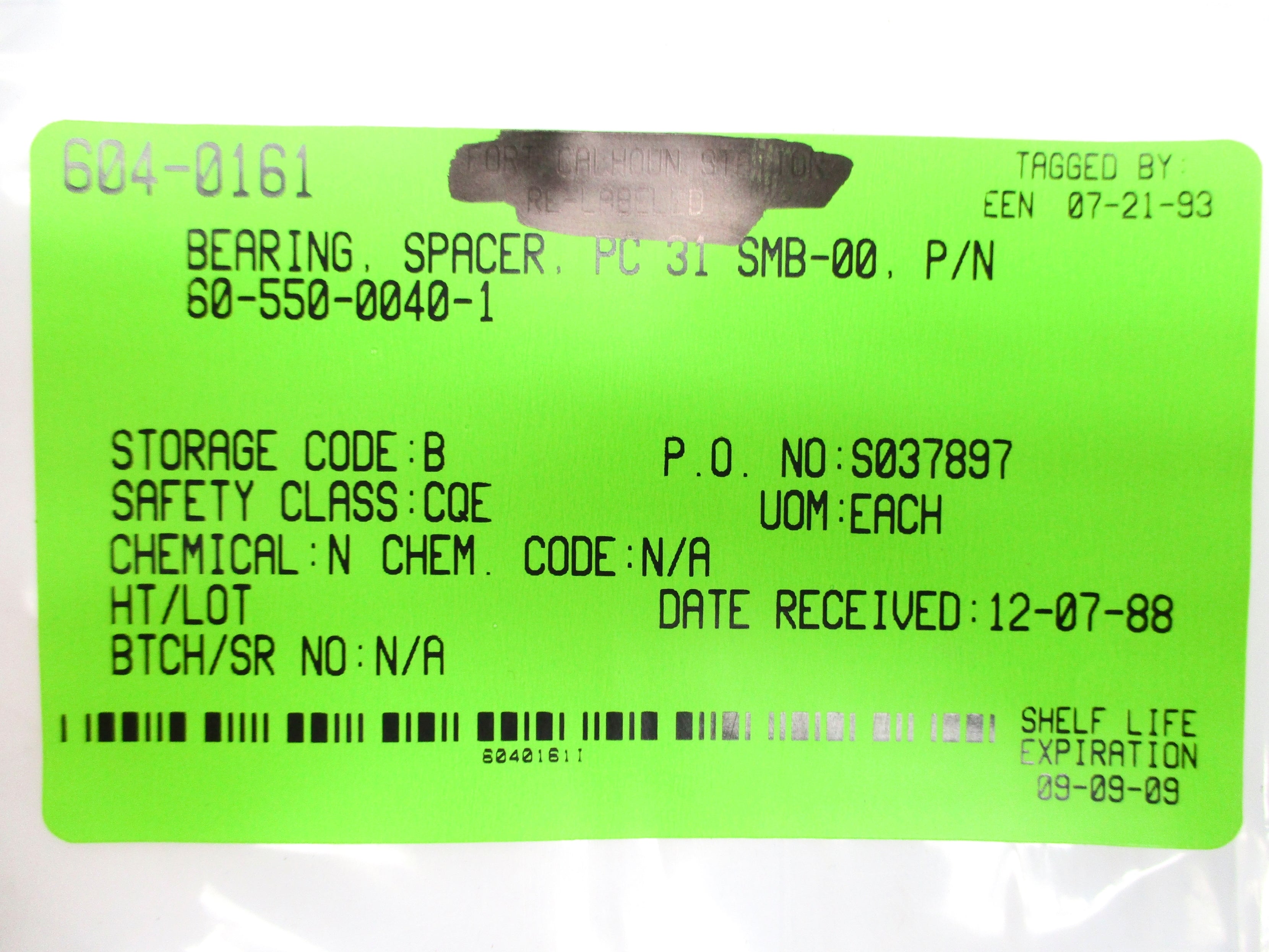 SPARE PART 60-550-0040-1 NSNP