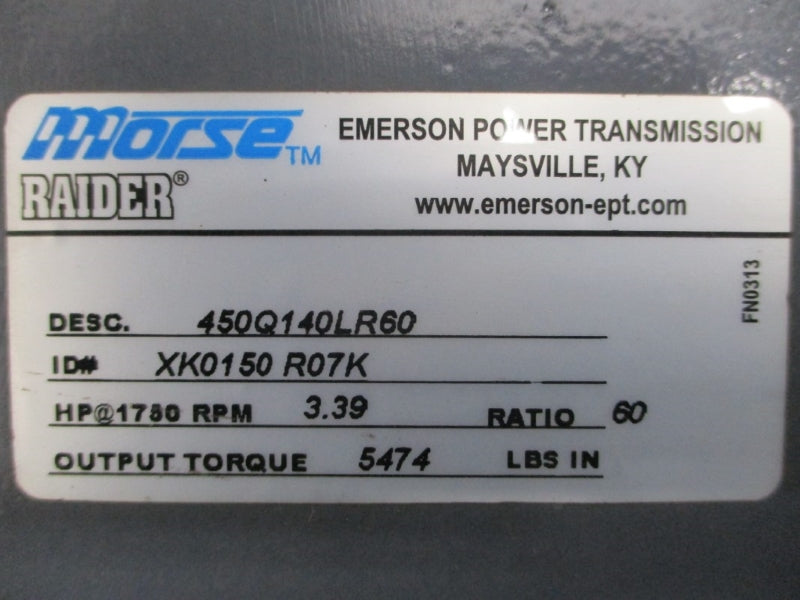MORSE EMERSON 450Q140LR60 XK0150R07K NSNP
