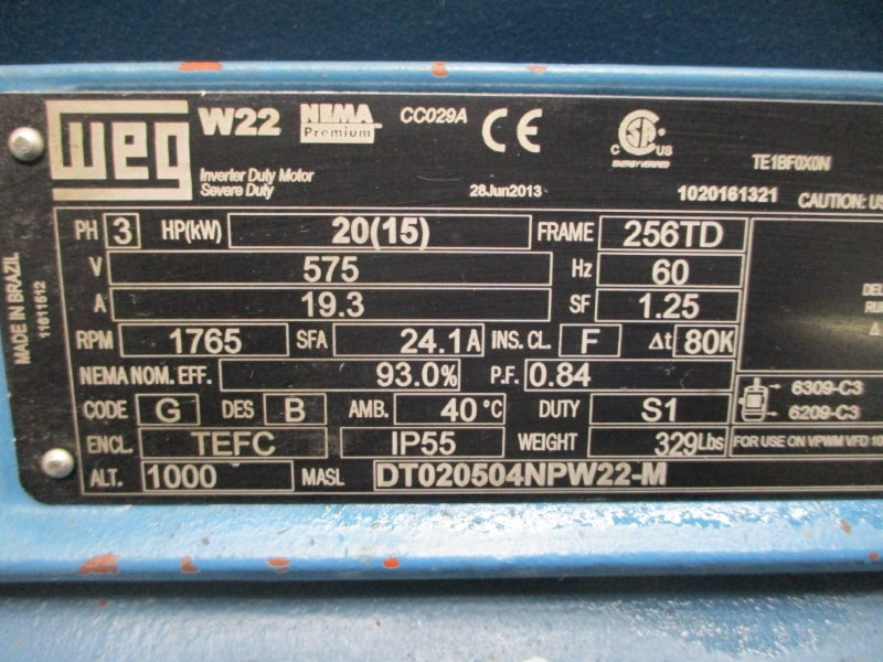 WEG DT020504NPW22-M 575V 19.3A NSNP