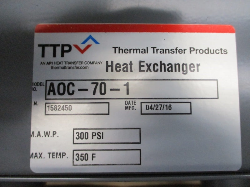 THERMAL TRANSFER PRODUCTS AOC-70-1 300PSI 350'F NSNP