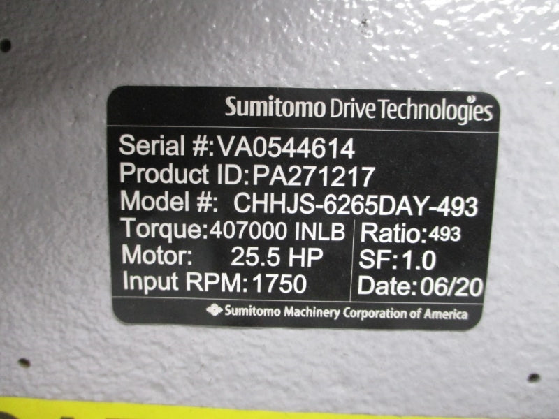 SUMITOMO DRIVE TECHNOLOGIES PA271217 CHHJS-6265DAY-493 NSNP