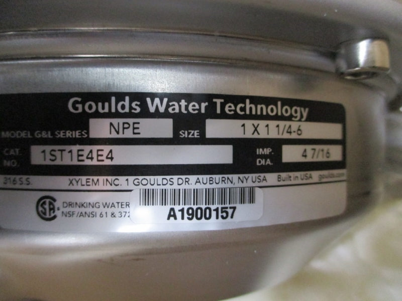GOULDS 1ST1E4E4 W/ BLUFFTON 1113017408 115/208-230V 11.4/6.0-5.7A NSMP